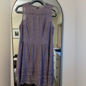 Purple lace dress. Size large.